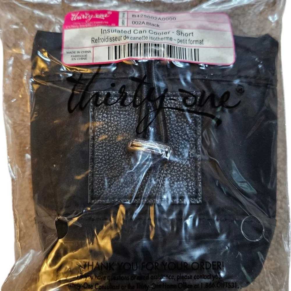 Thirty-One Insulated Can Cooler Short Black